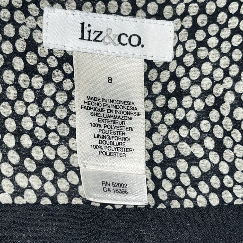 Liz & Co Women’s Abstract Polka Dot A-line Knee Length Skirt Size 8 Flowy - Picture 5 of 6